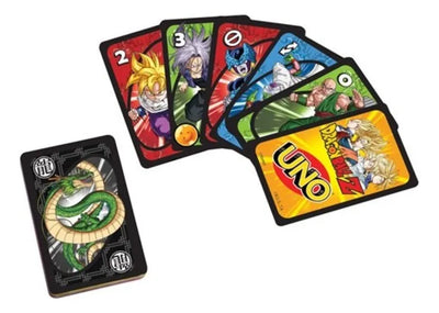 UNO Dragon Ball Z Edición Especial Fanático Colección Juego Mesa Manga Super Saiyan Wild Shenron Wish Card 112 Cartas Regalo Anime Adultos Niños 2 a 10 Jugadores Edad 7 Plus Noche Juego Familiar