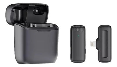 Microfono Lavalier Inalambrico Lightning Con Estuche Carga