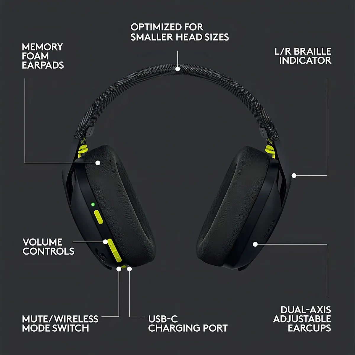 Audífonos Gamer Inalámbricos Logitech G435 Negro