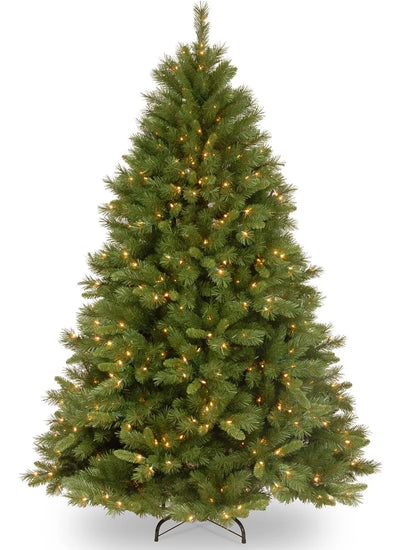 Árbol Artificial Preiluminado De 7.5 Ft - Efecto Realista