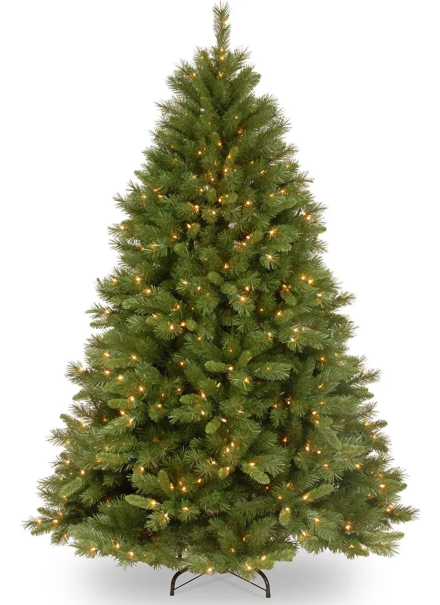Árbol Artificial Preiluminado De 7.5 Ft - Efecto Realista