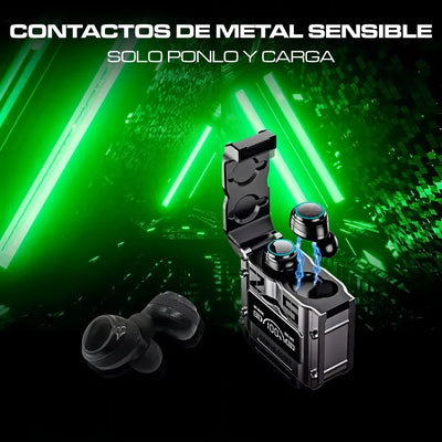 Audifonos Inalambricos Bluetooth Gamer Deportivos M25 Tws 9d Color Negro