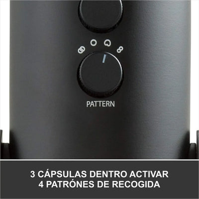 Micrófono Blue Yeti Condensador Omnidireccional color silverS