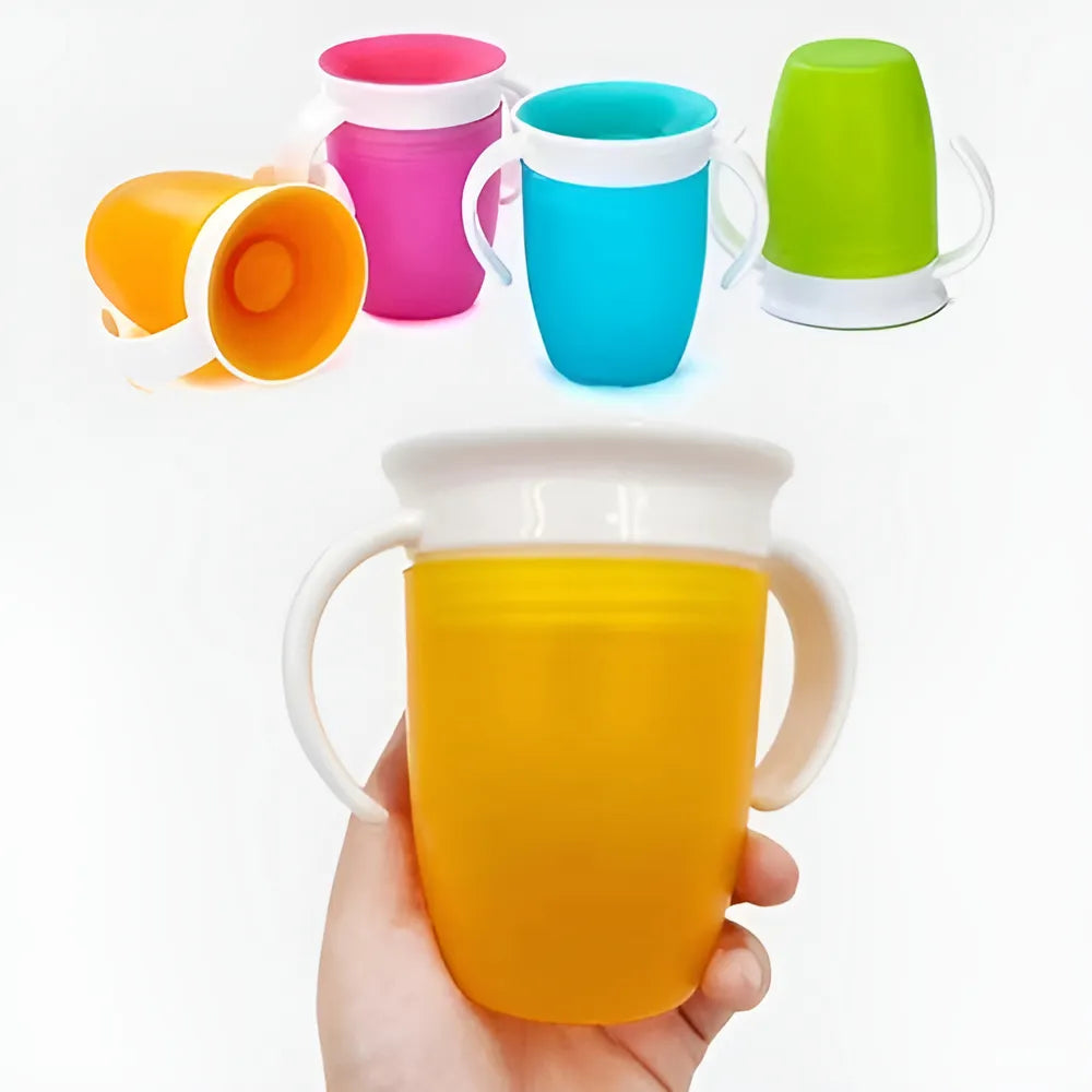 Vaso Entrenador 360 Antiderrames, Bebés, 4colores Color Naranja