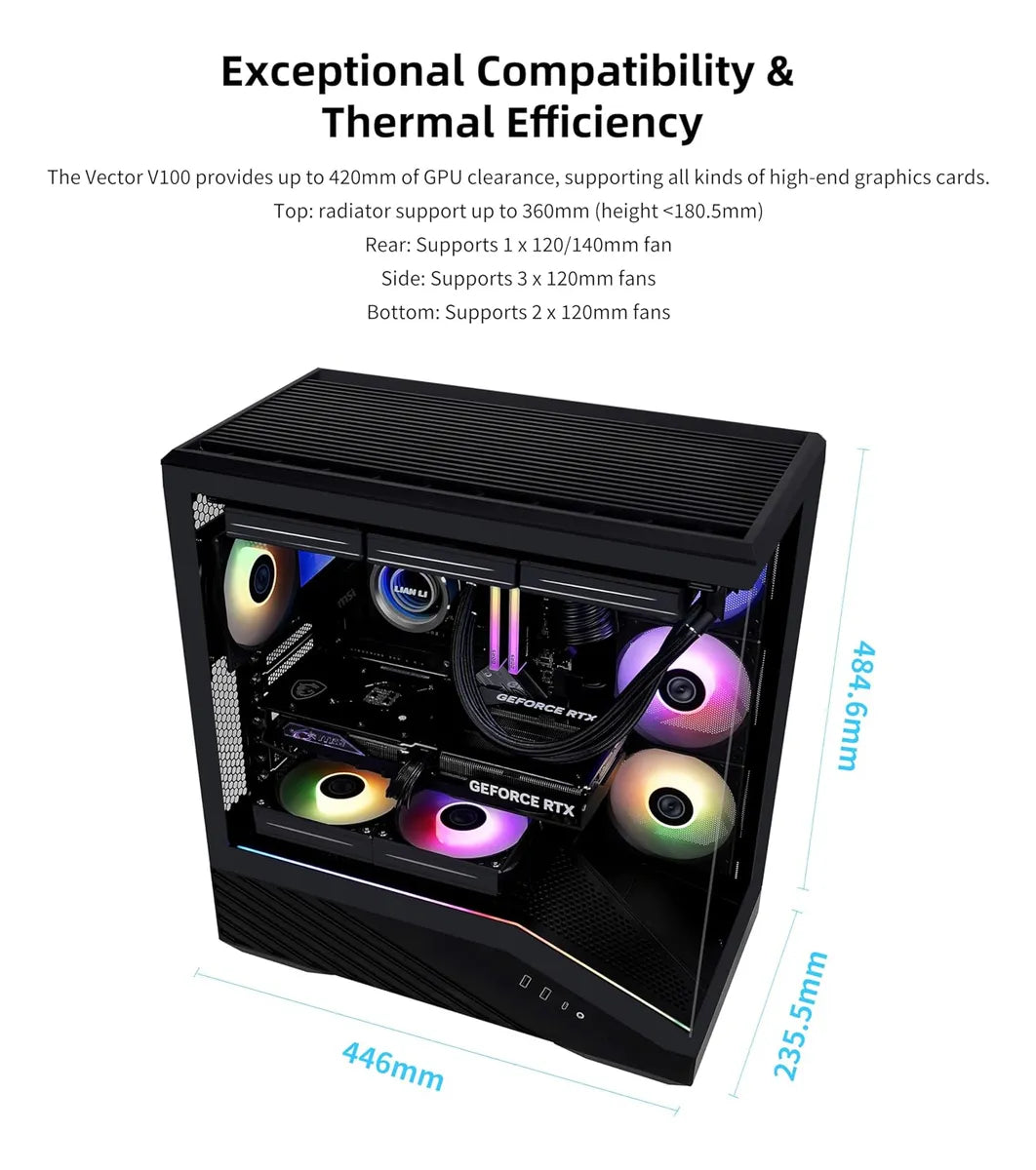 Gabinete Lian Li V100: Estilo Y Rendimiento Superior