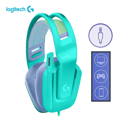 Fone de ouvido over-ear sem fio Logitech G G Series G335 981-001023 mint