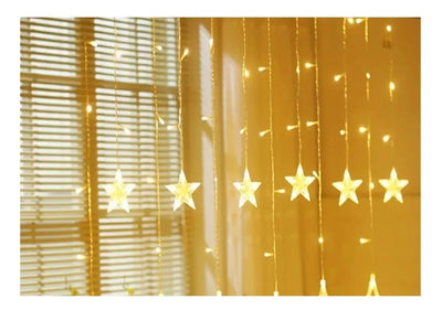 Instalación Punta De Estrellas Cortina Luces Led Navideña 6m