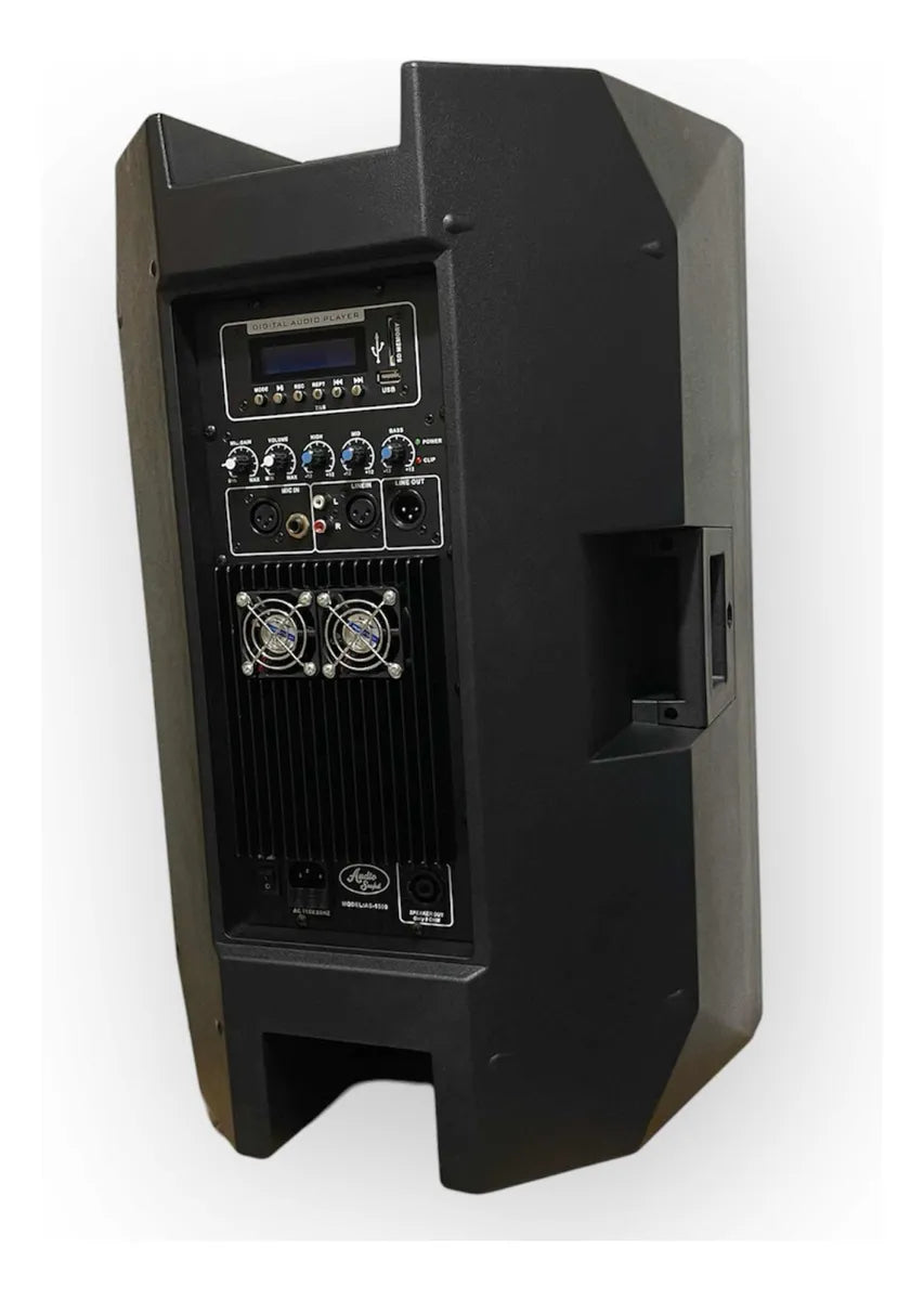 Parlante Activo Audio Sound 15.000w + Base 15 Pulgadas Negro
