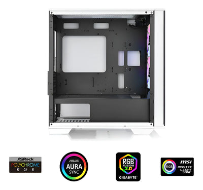 Microchasis Thermaltake Divider 170 Tg Blanco Argb + 2 Venti