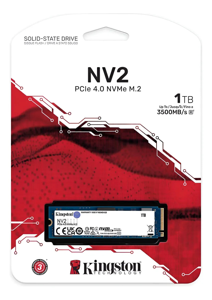Unidad Sólida M.2 Kingston Nv3 1tb 6000/4000 Mb/s Azul Oscuro