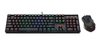 Combo Gamer Redragon K551rgb, Teclado Mecánico + Mouse M607 Negro Negro