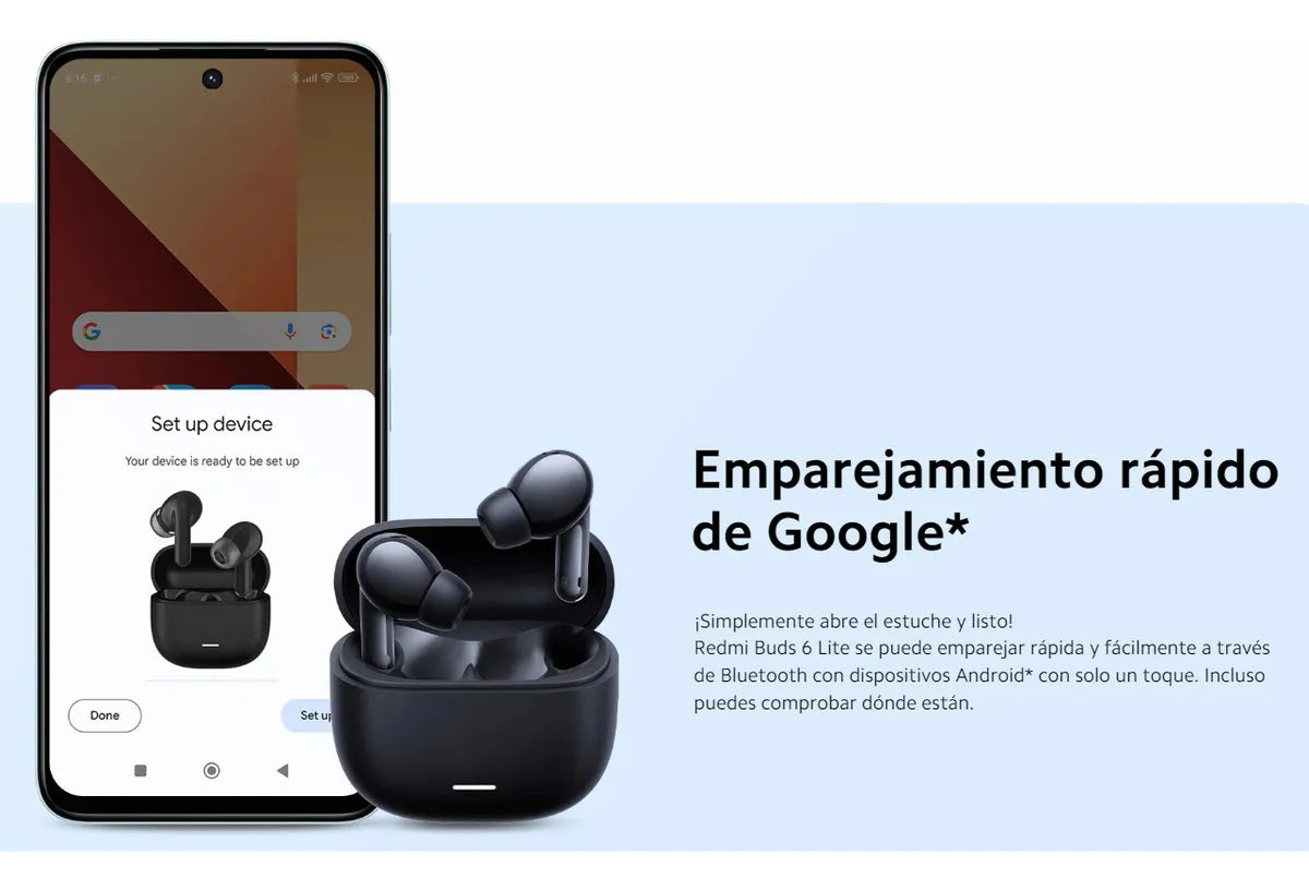 Auriculares Inalámbricos Xiaomi Redmi Buds 6 Lite Bt - White Blanco