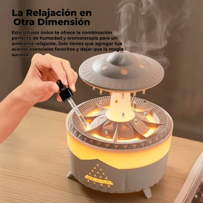 Humidificador Difusor Lluvia Con Control Remoto 350 Ml - Blanco