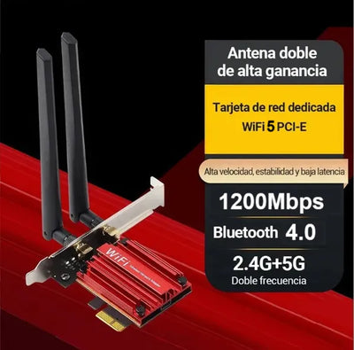Adaptador Wifi Bluetooth Pc Tarjeta Red Pcie Doble Banda 5g