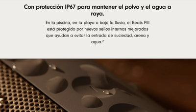 Parlante Bluetooth Beats Pill + Portátil Negro Mate 24 hrs de Autonomía Resistente al Agua Manos Libres