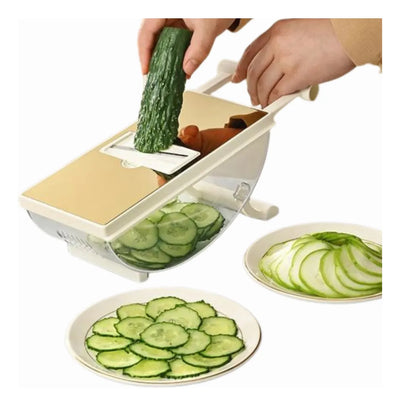 Cortador Mandolina Rebanador Verduras Papas Rallador Vegetal Blanco