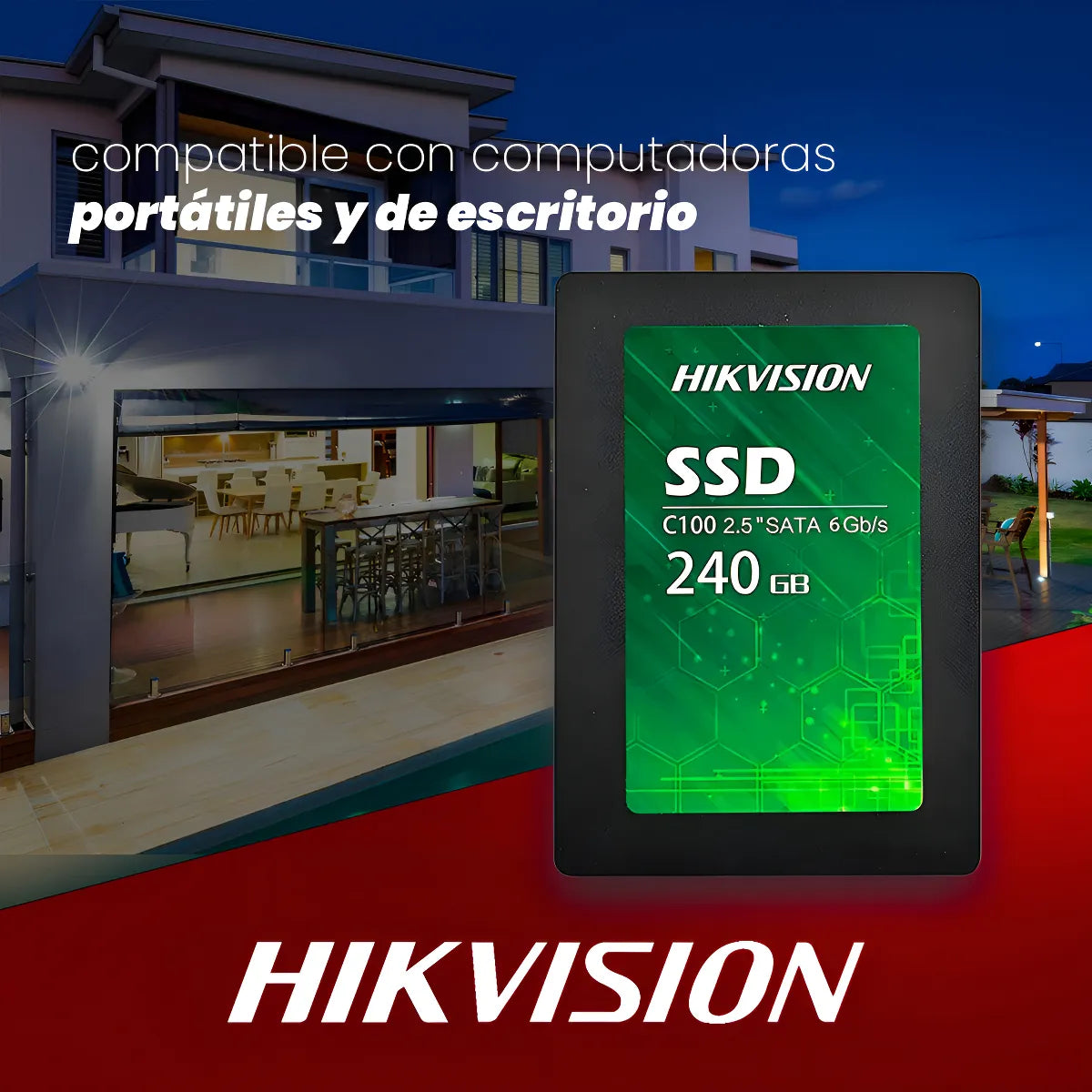 Disco Sólido Interno Hikvision C100 Series Hs-ssd-c100/240g