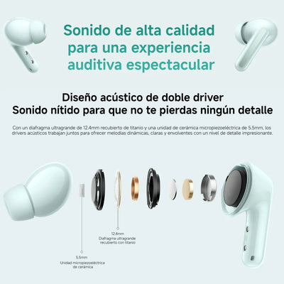 Xiaomi Redmi Buds 6, Auriculares Táctil, Anc 2-mic Ip54, Blk Negro