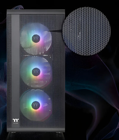 Gabinete Gamer Thermaltake S200 Tg Argb Black 3x120mm Rgb F