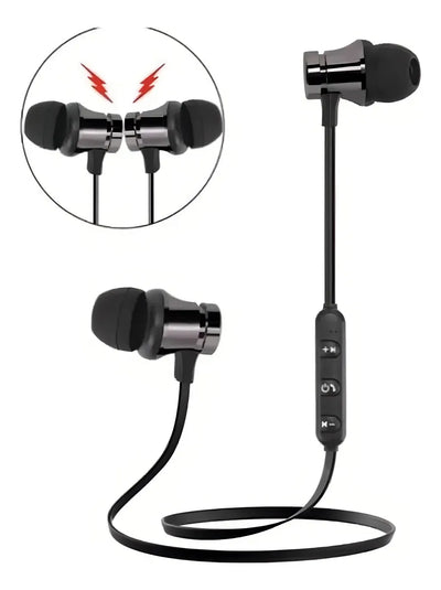 Auriculares inalámbricos deportivos magnéticos plateados Xt11