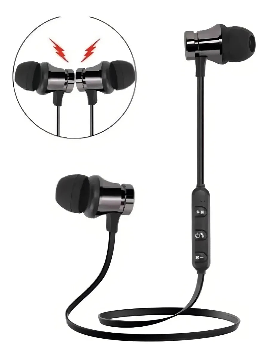 Auriculares inalámbricos deportivos magnéticos plateados Xt11