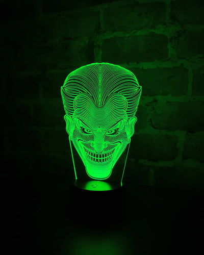 Lámpara De Noche Led Joker Guasón Batman Dc Regalo Holograma - Negro