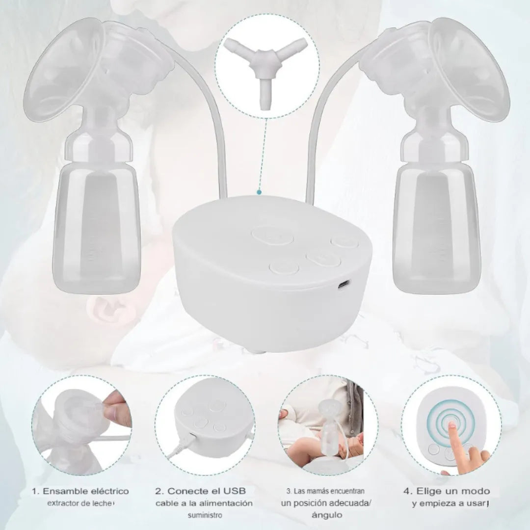 Doble Extractor Leche Materna Eléctrico