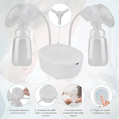 Doble Extractor Leche Materna Eléctrico