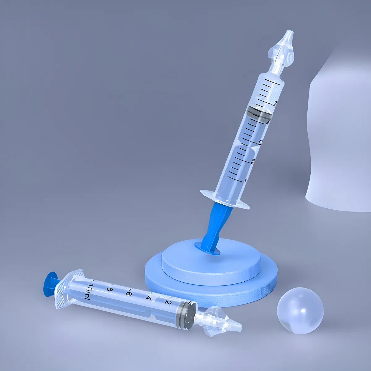 Aspirador Nasal Suave Seguro De Silicona Para Bebés Y Niños Color Azul