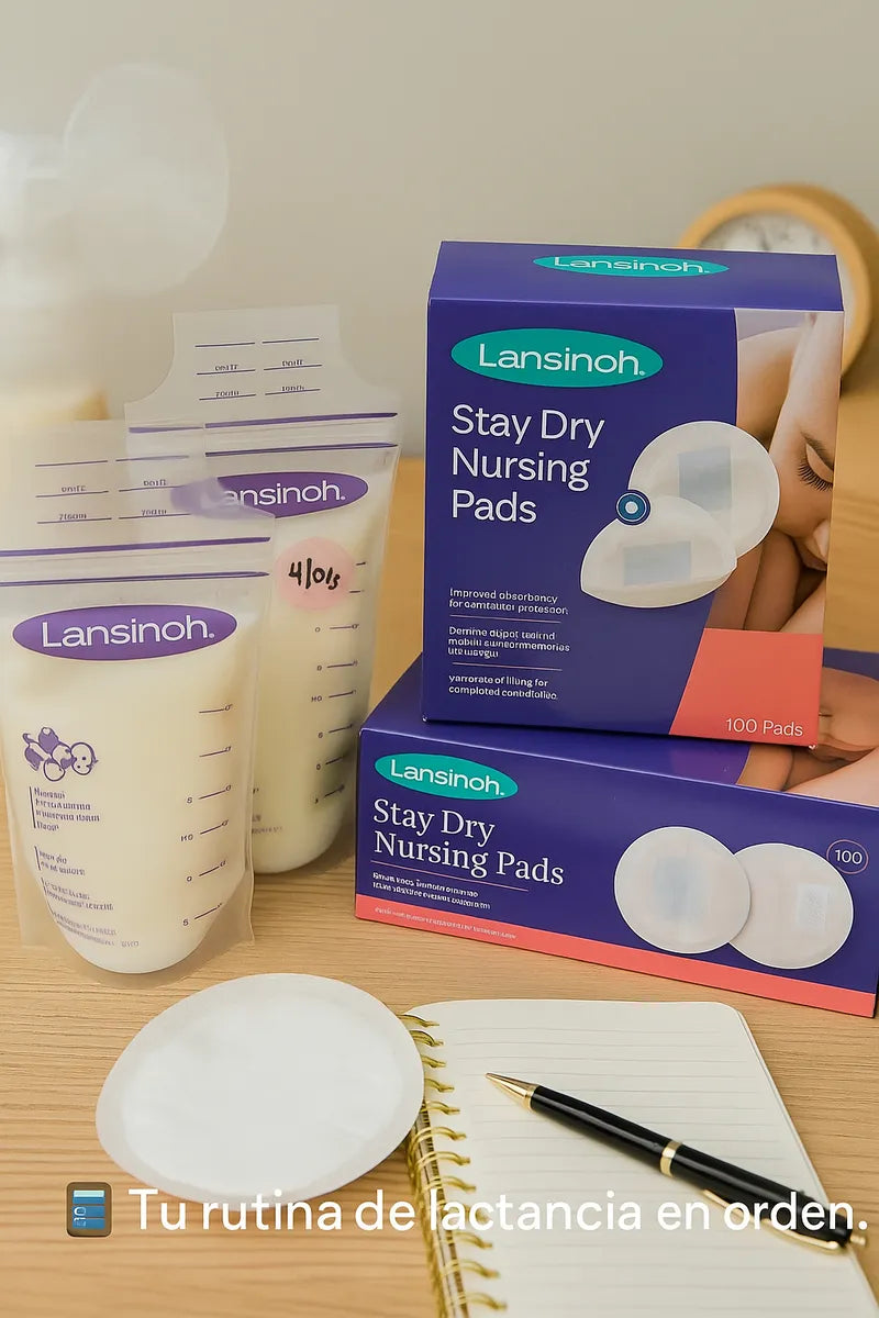 Combo Lactancia Lansinoh Protectores + Bolsas Almacenamiento