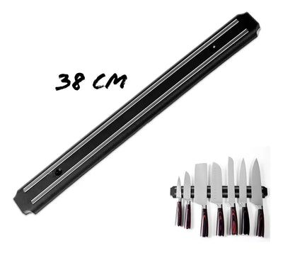 Soporte Magnetico Iman Para Cuchillos Cocina 38 Cm De Lujo Negro