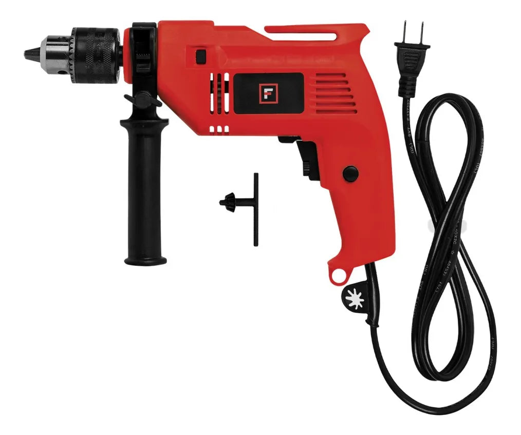 Kit Taladro De Impacto 500w + Destornillador Inalámbrico 10 - Rojo