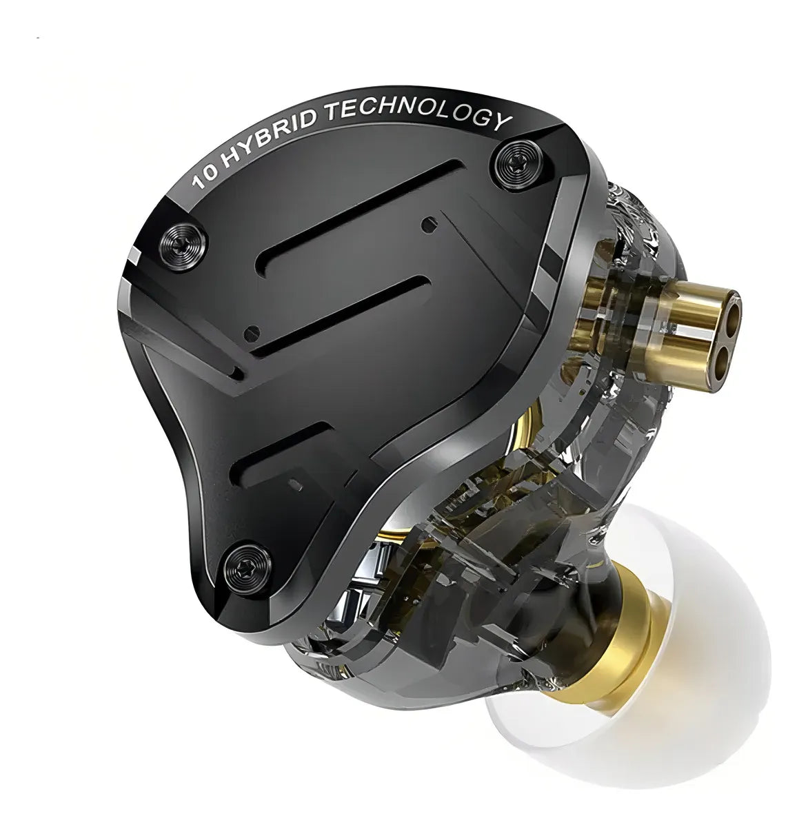 Audífonos Kz Zs10 Pro X Con Micrófono Monitores In Ear Pin C Negro