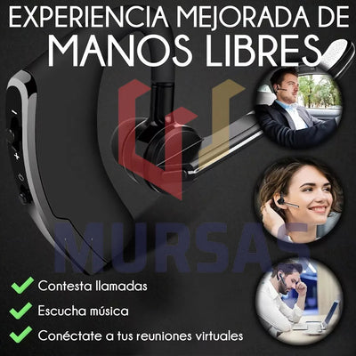Manos Libres V8 Audífonos Especiales Conductor Carro / Moto Negro