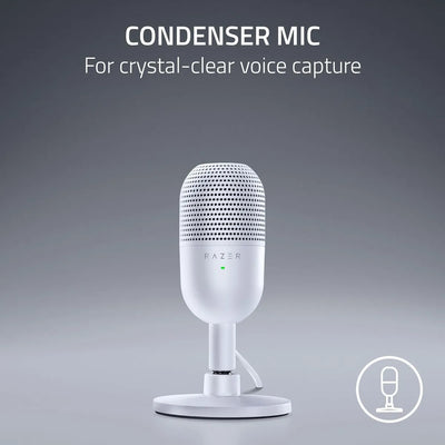 Micrófono Razer Seiren V3 Mini Ultra Compacto Usb Color Blanco