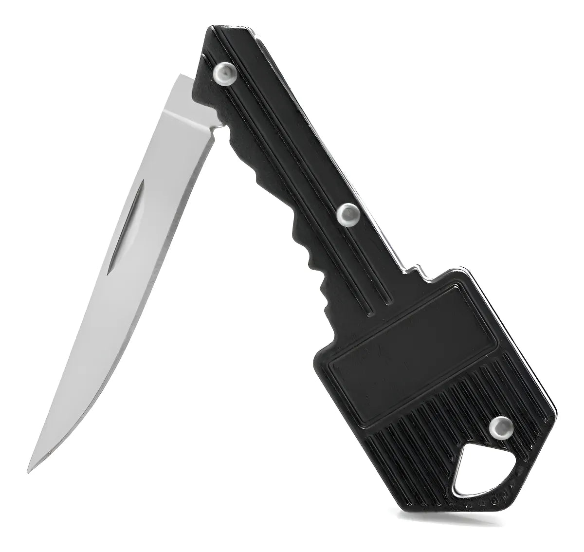 Cuchillo Supervivencia Navaja Táctica Camping Llave Llavero Negro