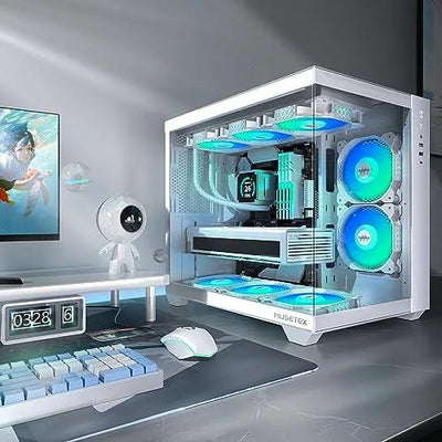 Carcasa De Torre Pc Atx 5 Ventiladores Pwm Argb Color