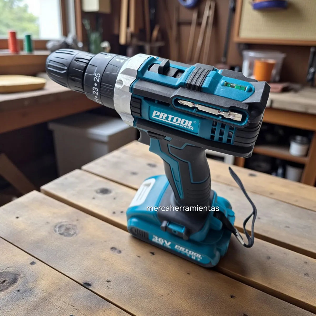 Taladro Atornillador Inalámbrico 24v Percutor 10mm 2 Pilas - Azul Acero - 50hz/60hz