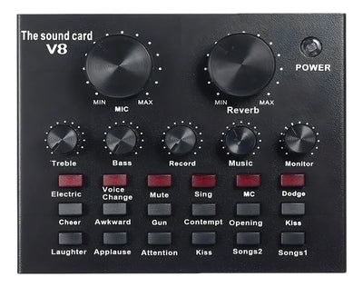 Interfaz de audio Soundpro V8 negra 2.ª gen