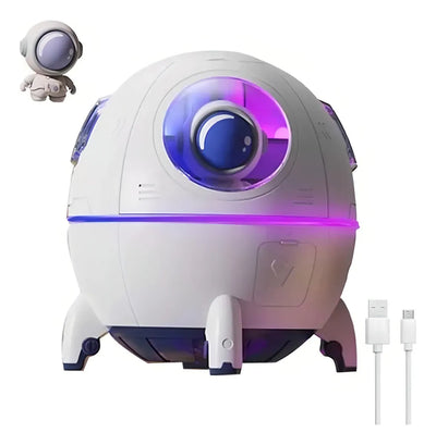 Genérica Humidificador Difusor De Aromas Nave Astronauta + Esencia Color Blanco