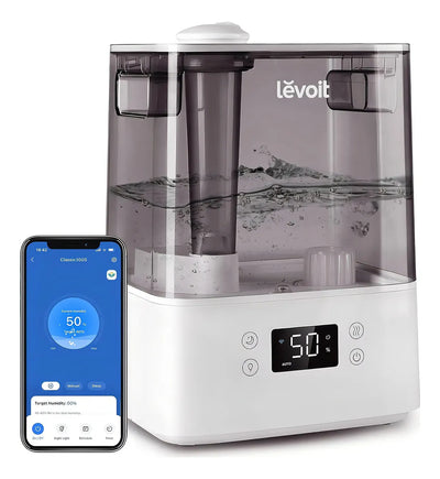 Humidificador Ultrasónico Smart Wifi Y Conector De Voz Color Blanco/Gris