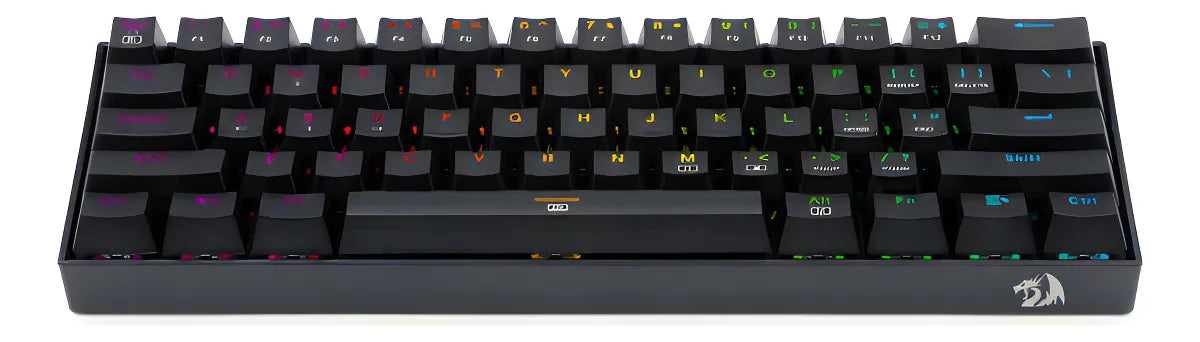 Teclado Dragonborn K630 Qwerty Red Negro Con Luz Rgb Españo Idioma Español Latinoamérica Color Del Teclado Negro