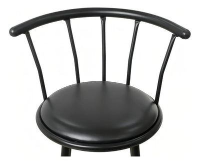 Silla Alta De Bar Giratoria Butaco Barra Silla Giratoria Color Negro