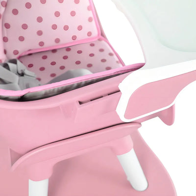 Silla Comedor Bebe 2 En 1 BEBESIT Comedor Escritorio con alcolchado Color Rosado