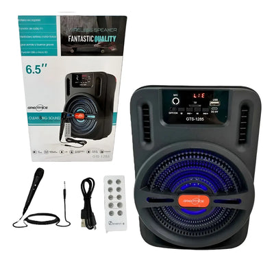 Parlante Mini Cabina Sonido Bafle Portátil Micrófono Control Diseño 1