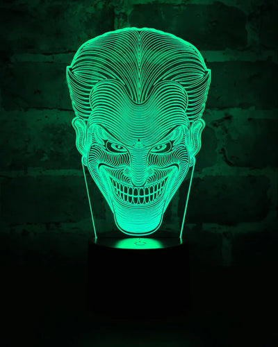 Lámpara De Noche Led Joker Guasón Batman Dc Regalo Holograma - Negro