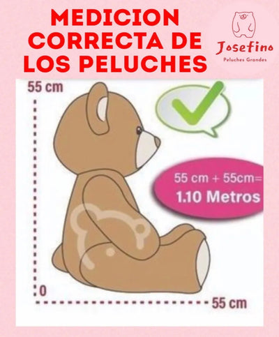 Oso De Peluche Gigante Josefino 1 Metro + 3 Globos + Moño Panda