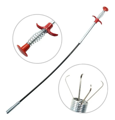 Sonda Pinza Destapar Cañerías 87 Cm Lavamanos Baños Tuberías
