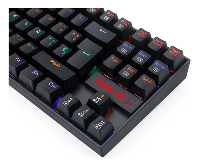 Teclado Mecánico Redragon Kumara Rainbow K552-kr-sp Teclado Negro Idioma Español Latinoamérica