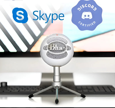 Micrófono Blue Snowball Ice Condensador Cardioide color blancoS